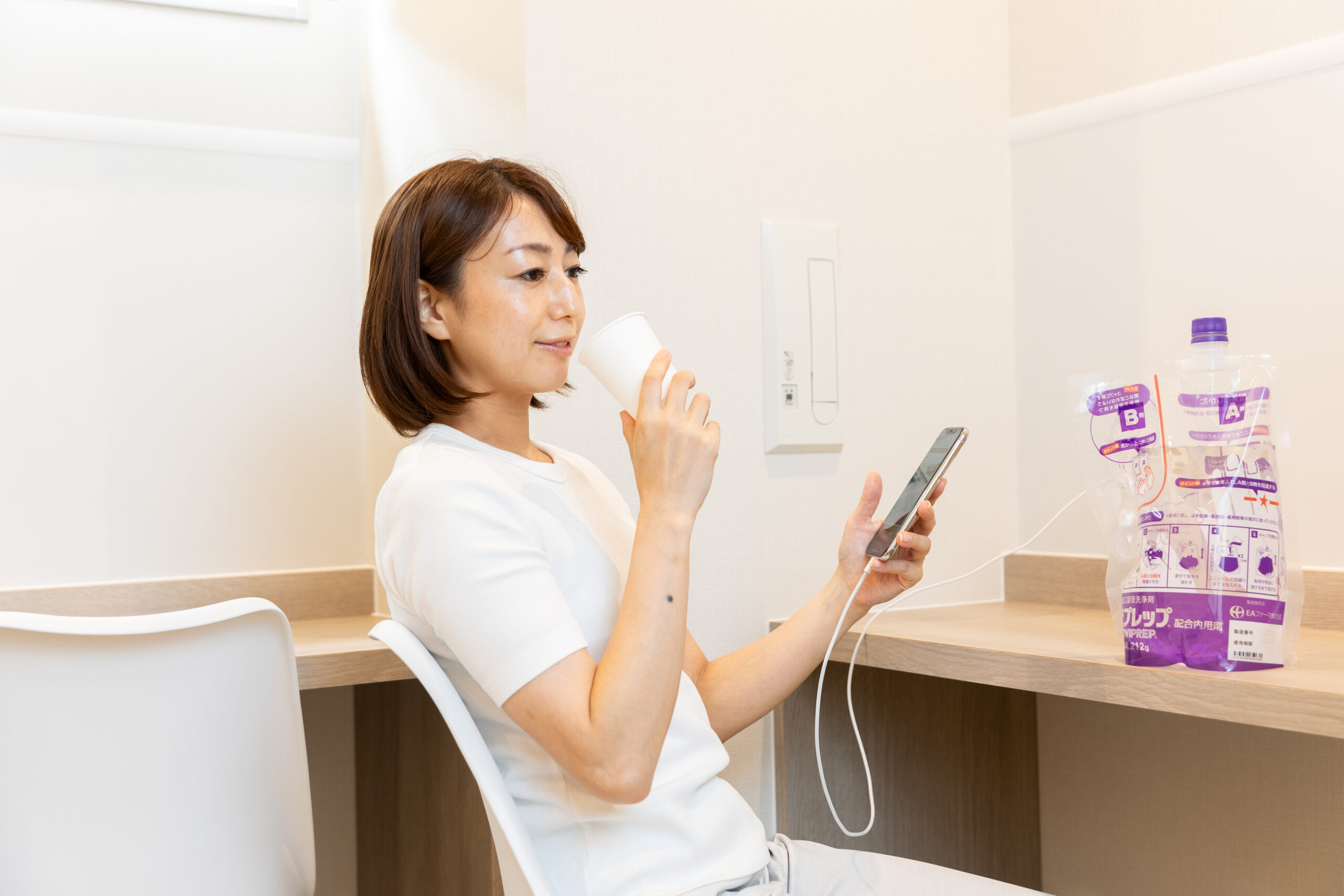 院内で下剤服用が可能